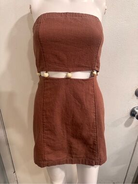 Abercrombie & Fitch Beaded Strapless Mini Dress Size XS